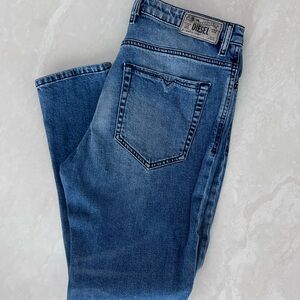 Diesel Slim Straight Jeans in Medium Blue Wash